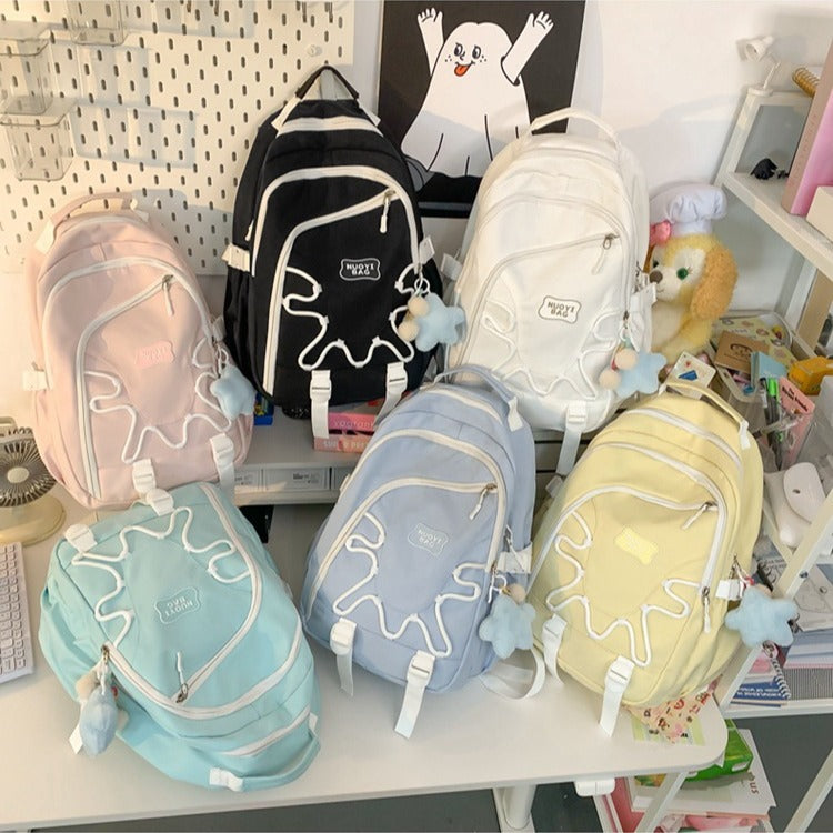Playful Character Embroidered Backpack Kalsten