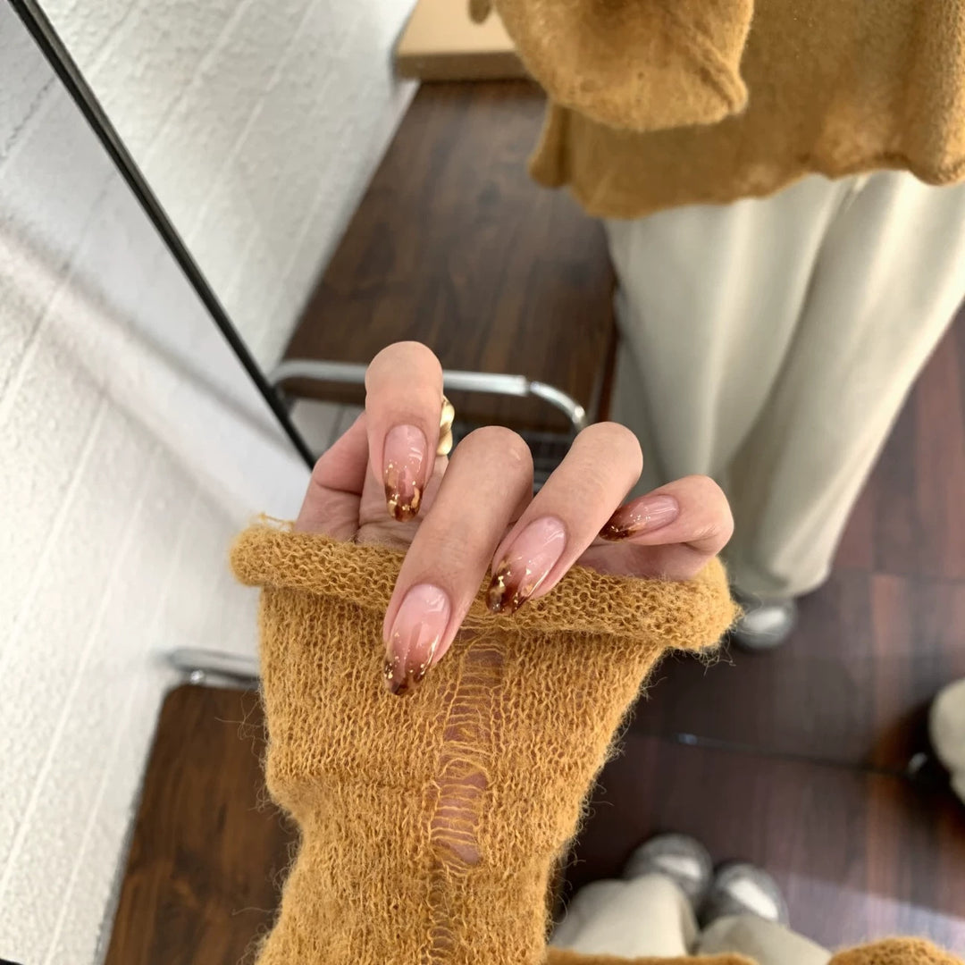 Elegant Glitter Ombre Nail Extensions