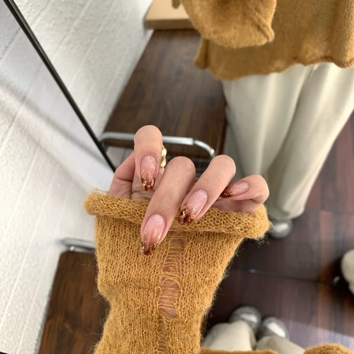 Elegant Glitter Ombre Nail Extensions