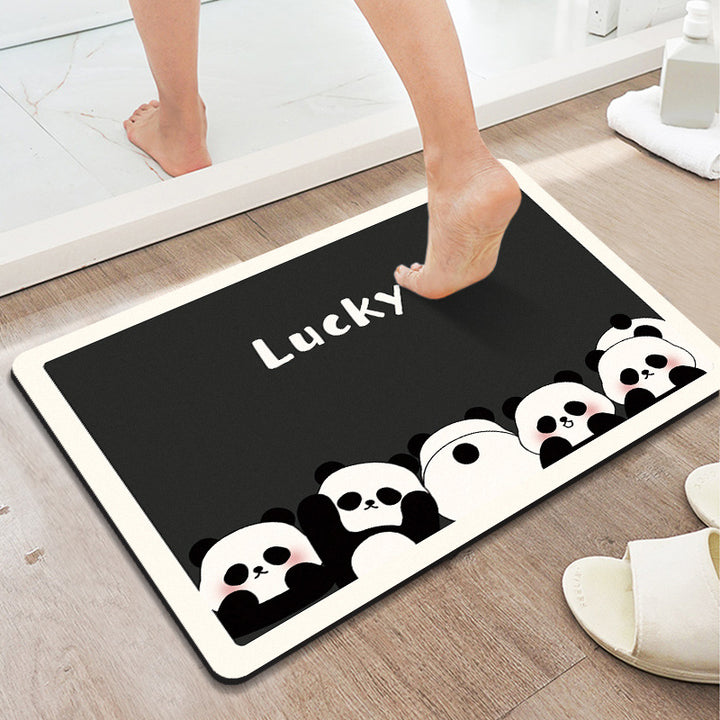 Cartoon Animal-Themed Bath Mat