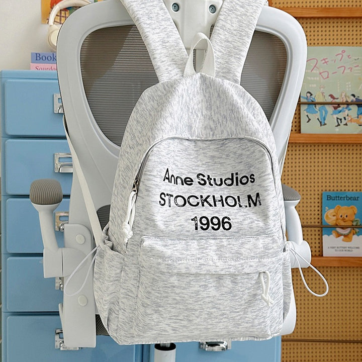 Casual Lightweight Backpack with Cute Plush Charm Kalsten