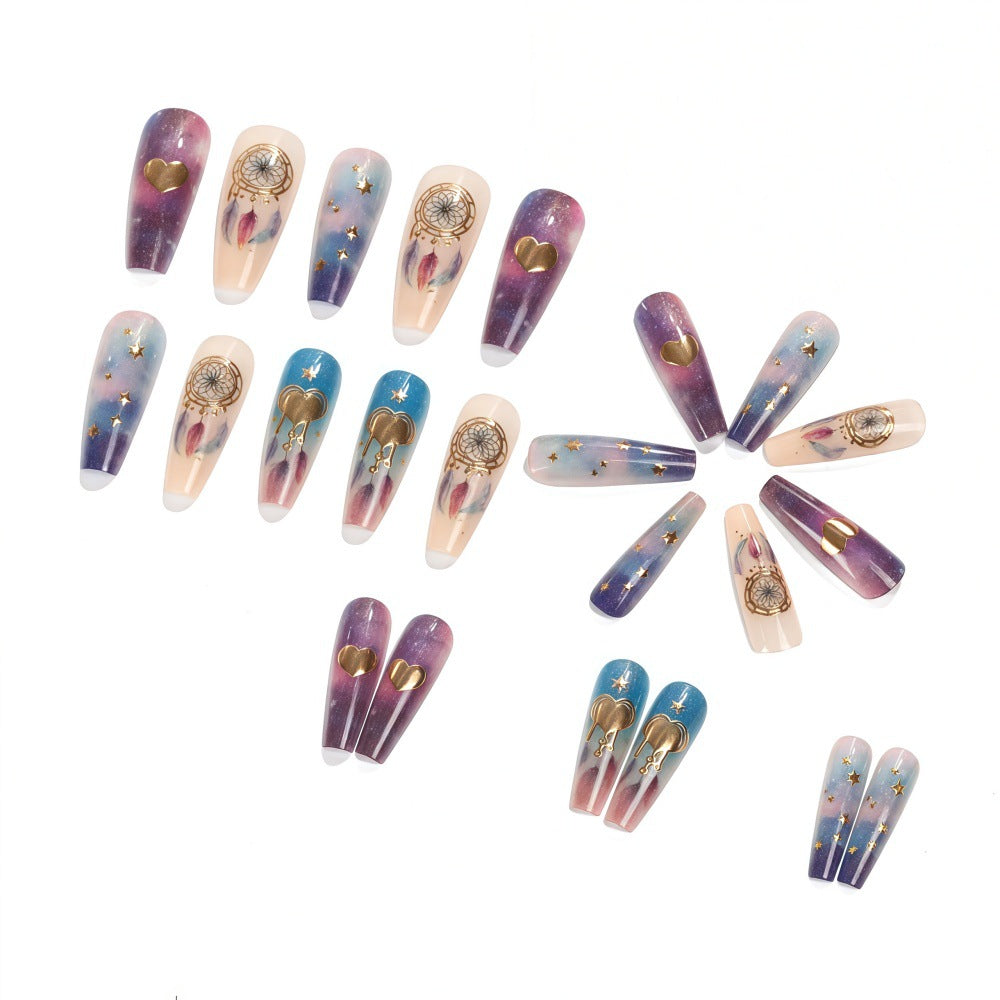 Dreamcatcher motif artificial nails Kalsten