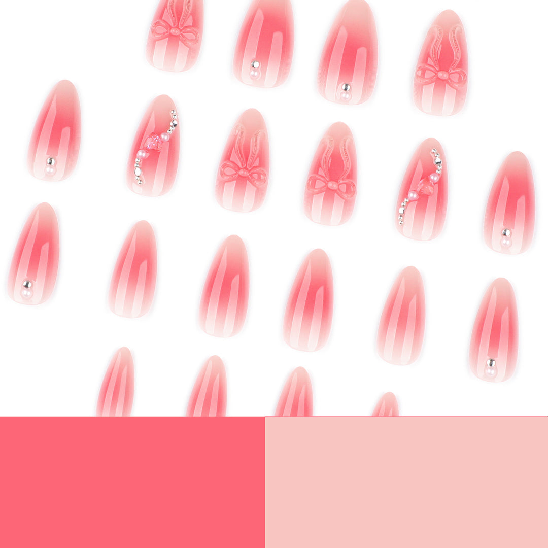 Artful nail extensions with delicate floral accents and glitter Kalsten