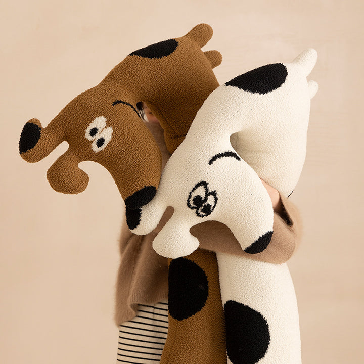 Door draft stopper and decorative long dachshund pillow