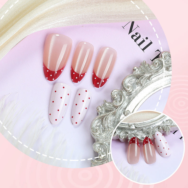 Stylish Polka Dot Press-On Nail Art Set