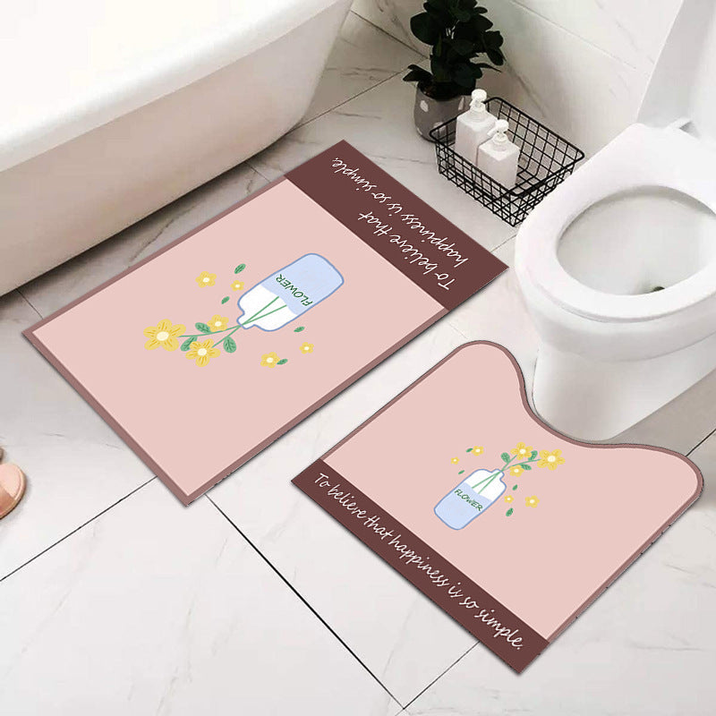 Soft Absorbent Bathroom Mat Set