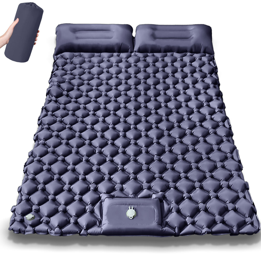 Comfortable double air mattress with integrated pillows Kalsten