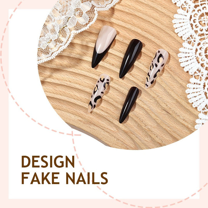 Artificial nail set with elegant tips and modern patterns Kalsten