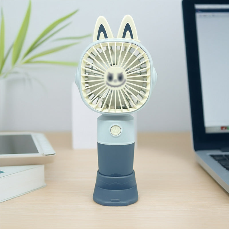 Women Portable Hand Fan with Cat Ears and USB Connection Kalsten