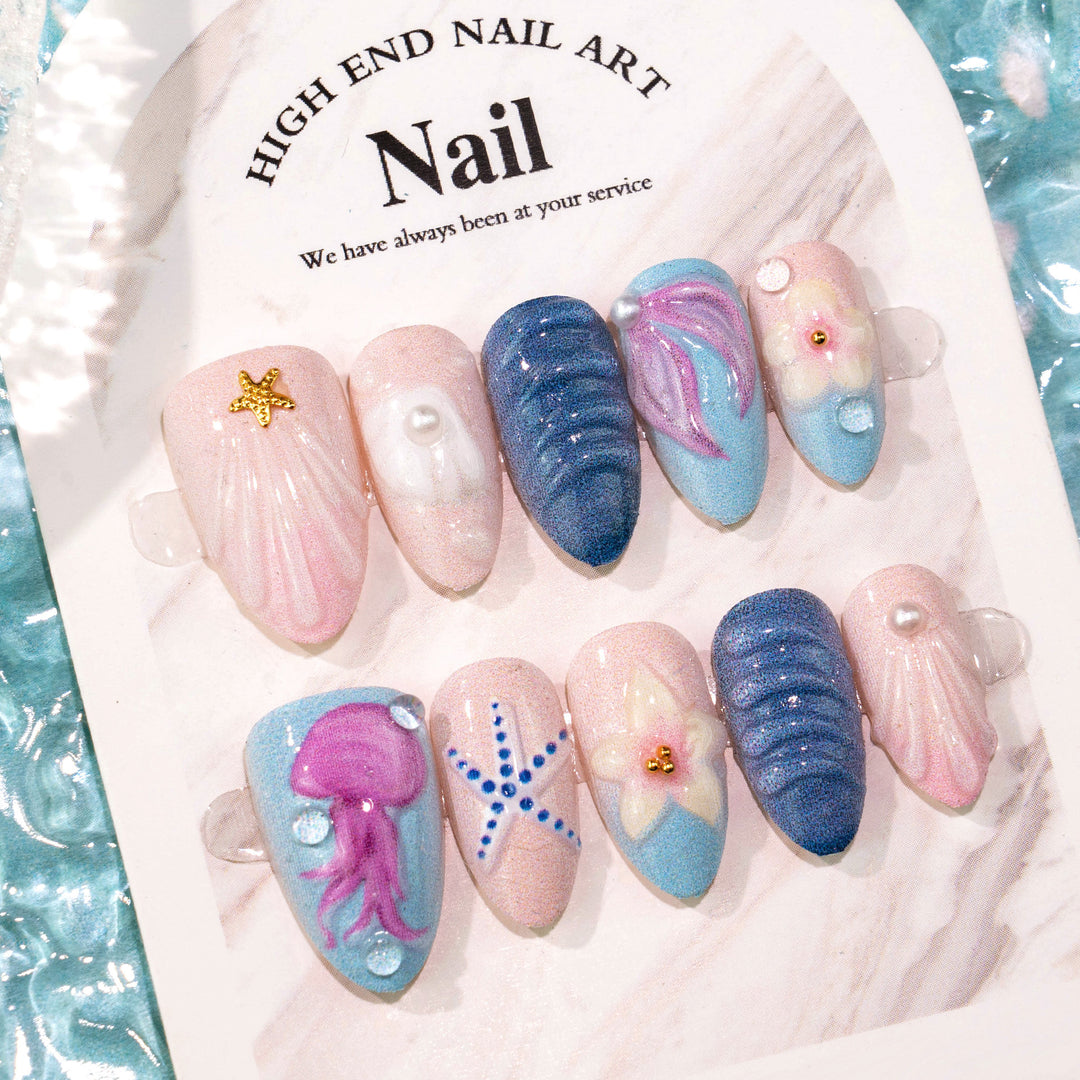 Coastal-Themed Nail Art Collection