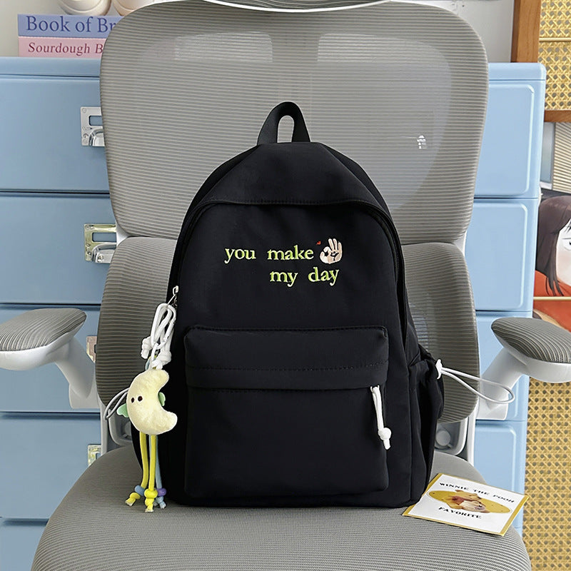 Casual Embroidered Mini Backpack Kalsten