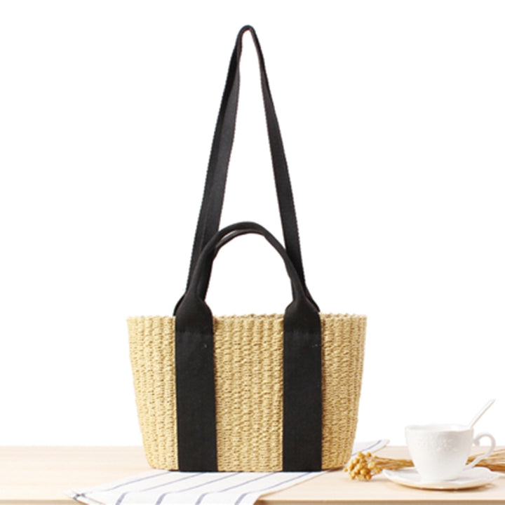 Trendy Tote Bag Made from Sustainably Woven Material with Wide Shoulder Straps Kalsten