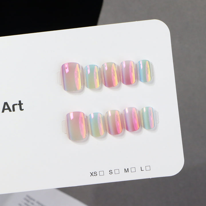 Iridescent Press-On Nail Art Set Kalsten