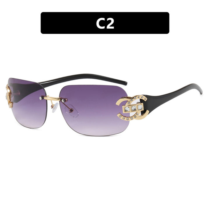 Women's fashionable sunglasses with luxurious geometric frame and protective UV filter Kalsten