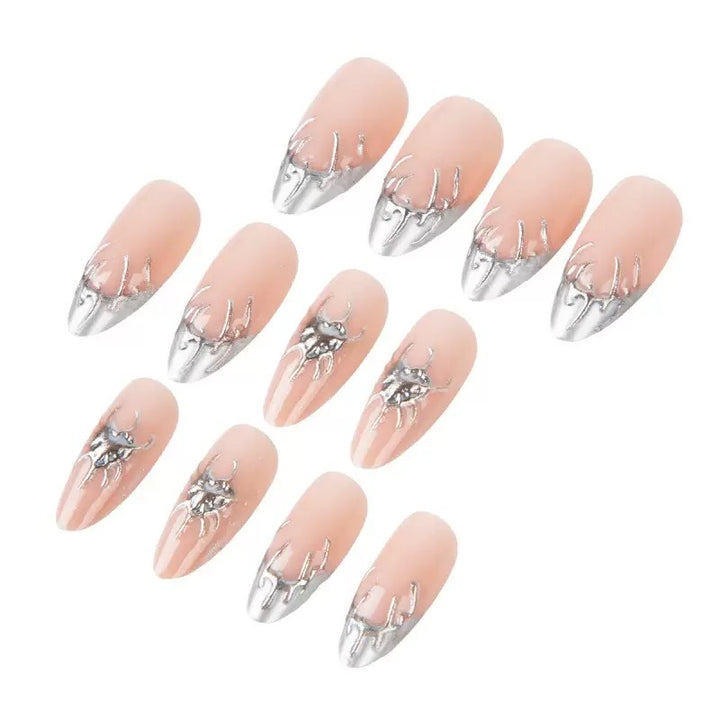 Creative Nail Art with Stylish Metallic Finish Kalsten