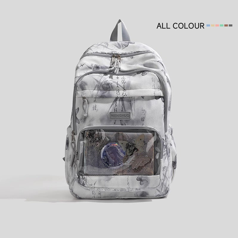 Butterfly-Printed Multi-Compartment Backpack Kalsten