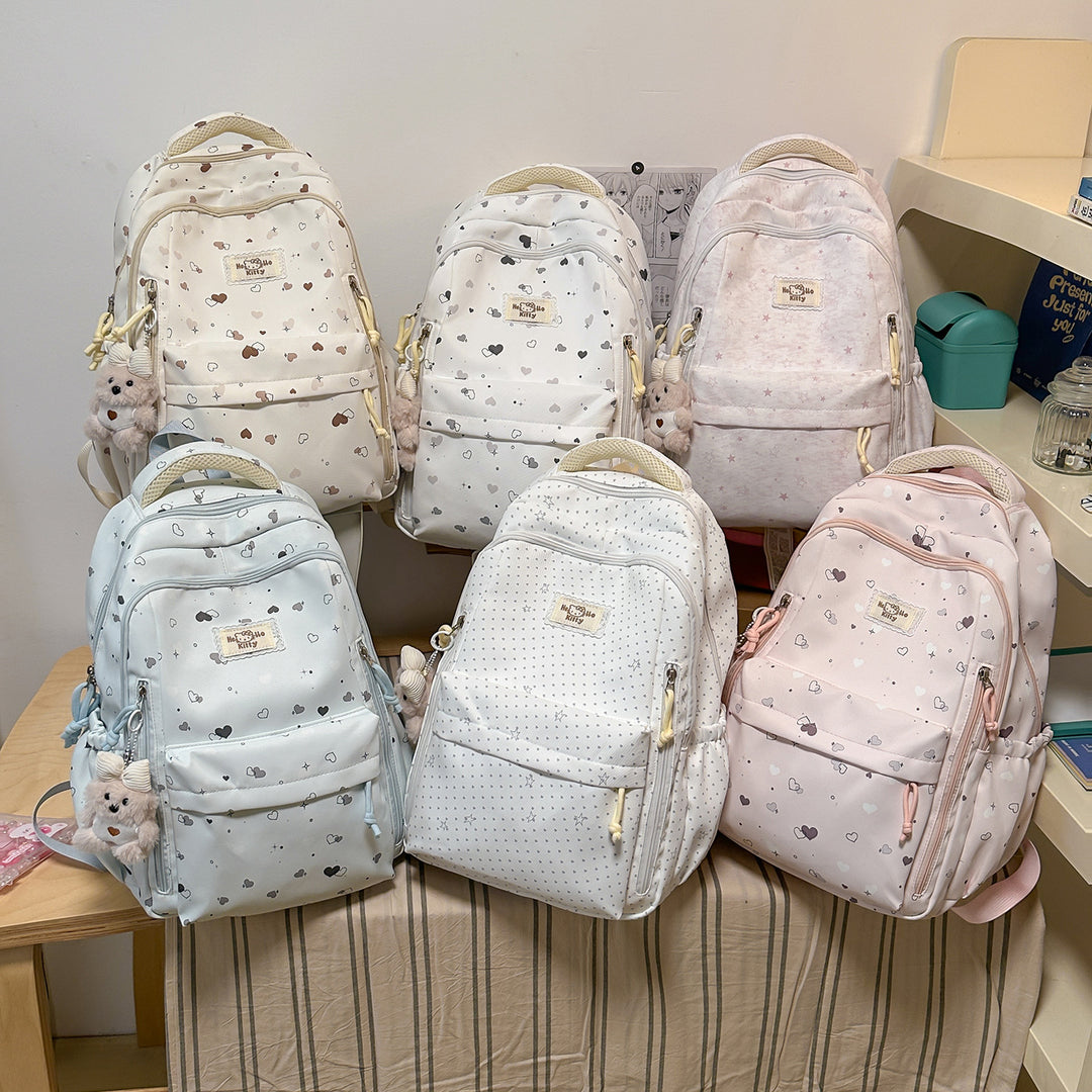 Cute Heart-Patterned Backpack Kalsten