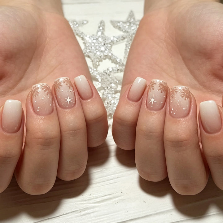 Elegant Frosted Winter Nail Art Enhancements Kalsten