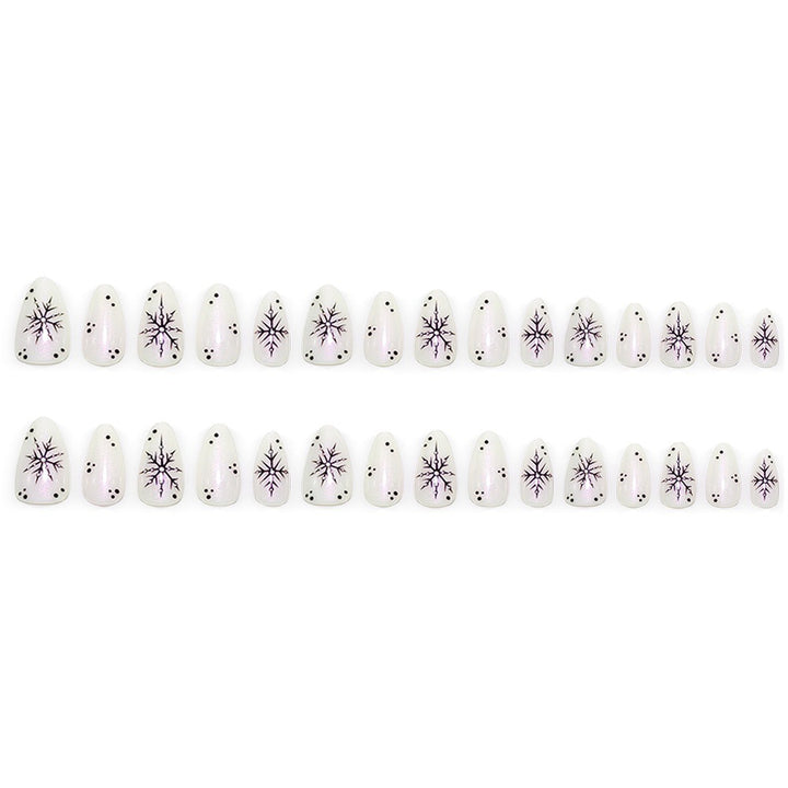 Creative Art Nails with Elegant Snowflake Design Kalsten