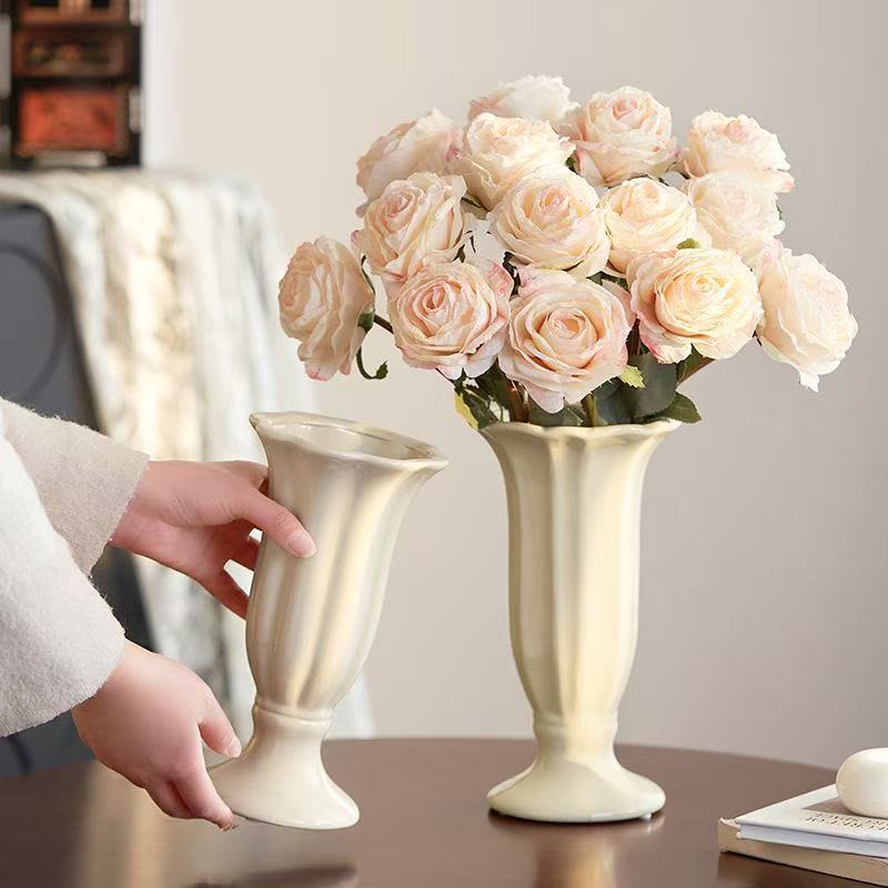 Elegant Floral Ceramic Vase