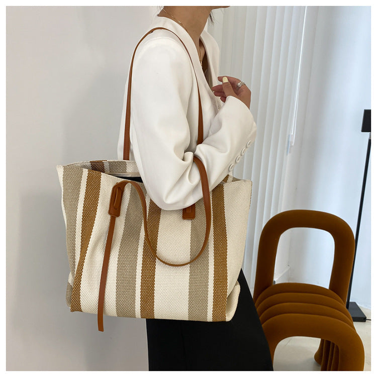 Stylish Striped Tote Bag