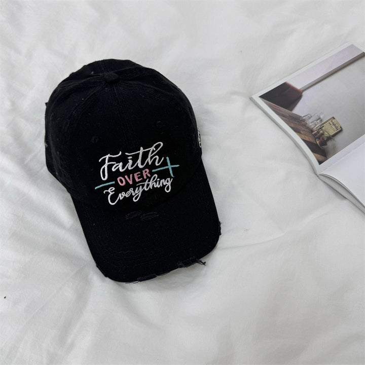 Women's Distressed Embroidered Baseball Cap Kalsten