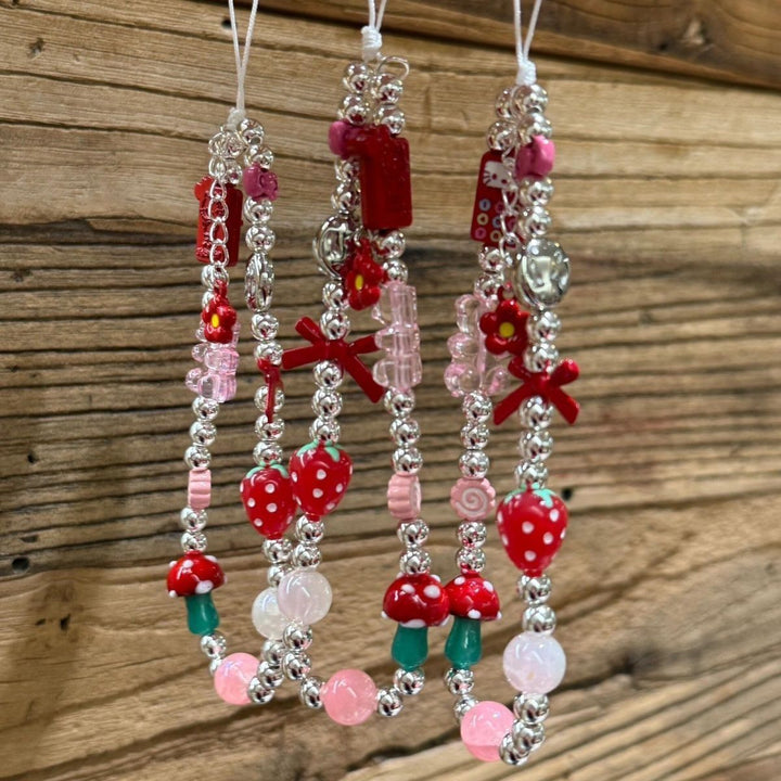 Playful Themed Beaded Charm Keychain Kalsten