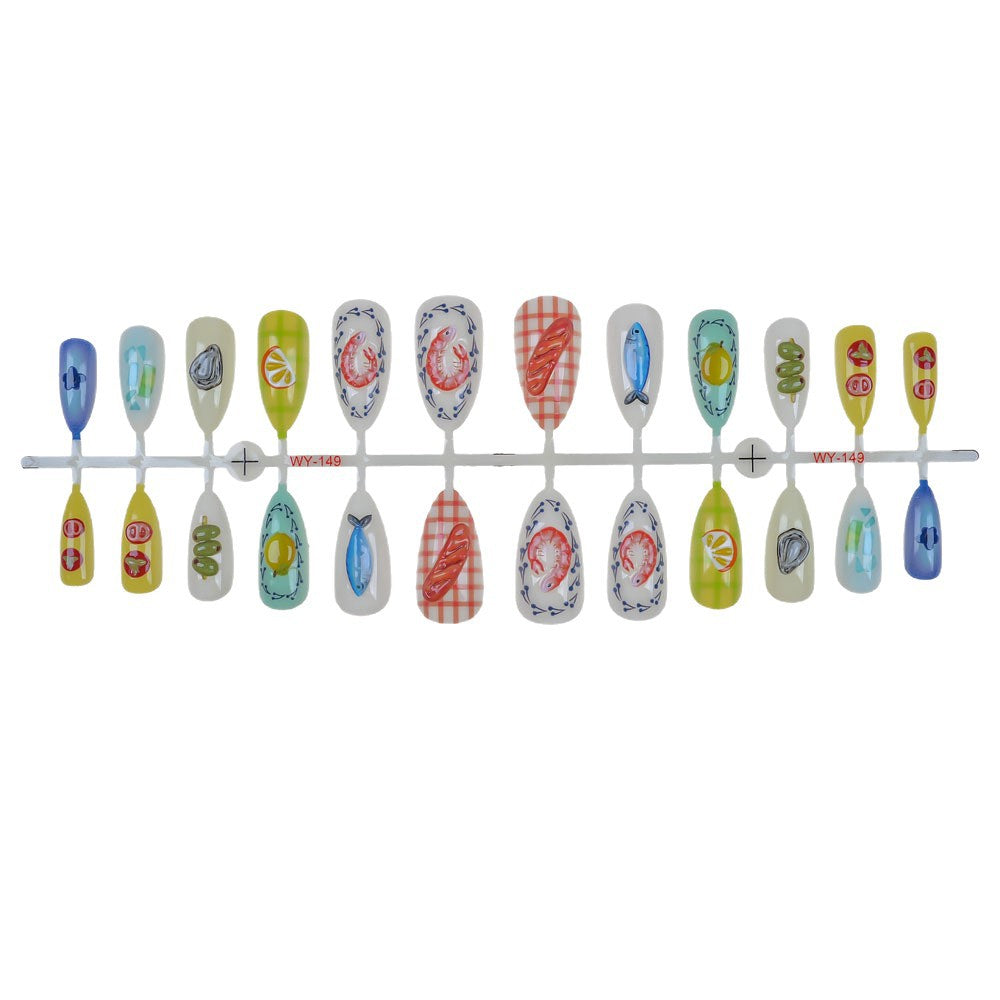 Artistic Ocean-Inspired Press-On Nails Kalsten