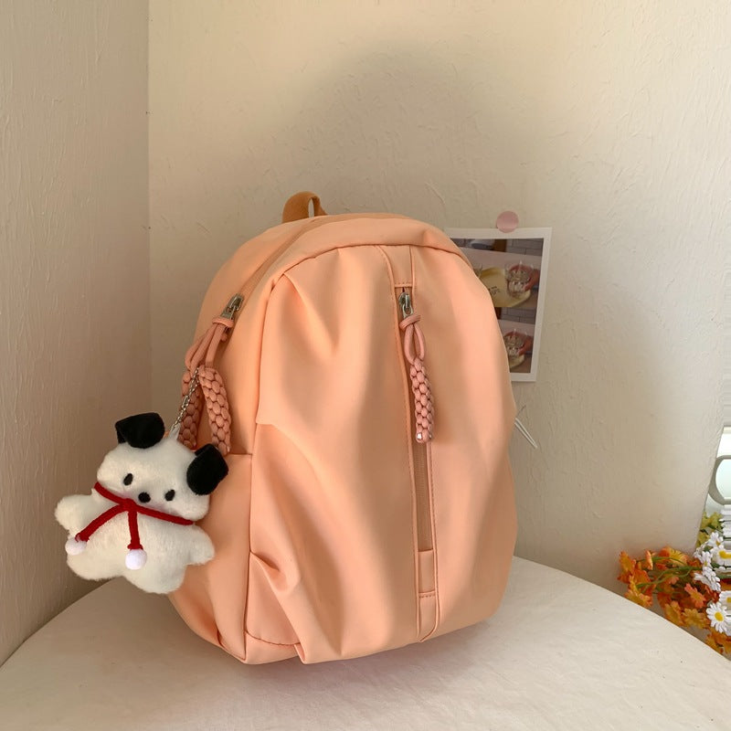 Backpack with Cute Plush Keychain and Practical Storage Kalsten