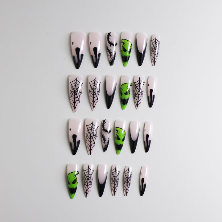 Creative Halloween-Themed Press-On Nail Set