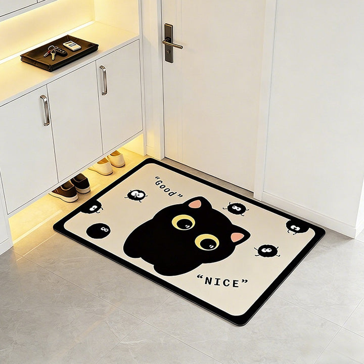 Playful Cow-Themed Bathroom Mat Kalsten