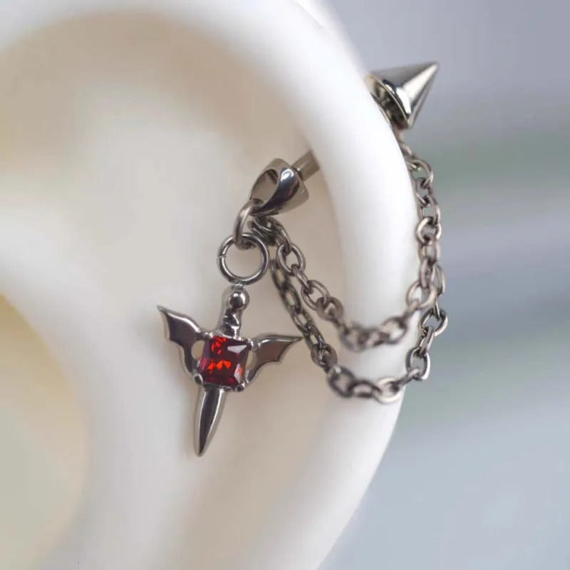Heart-Inspired Cross Dangle Earrings Kalsten