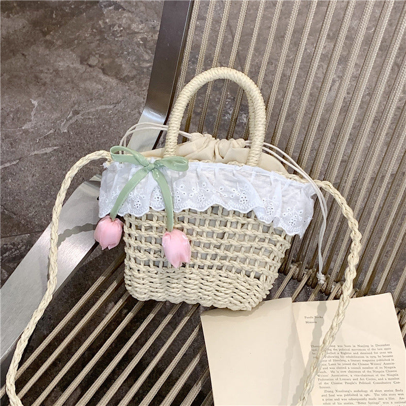 Woven Straw Tote Bag