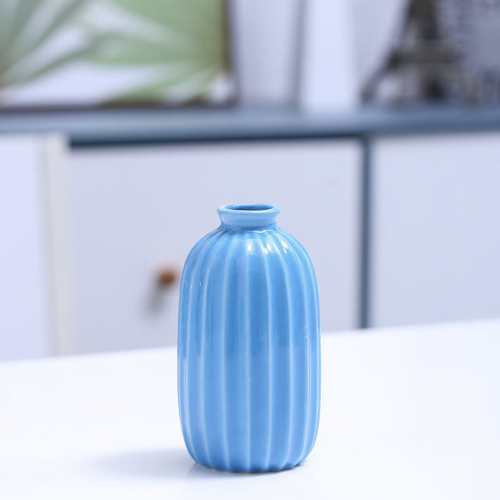 Ribbed Ceramic Bud Vase Kalsten