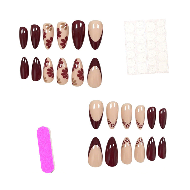 Elegant Floral Acrylic Nail Design Kalsten