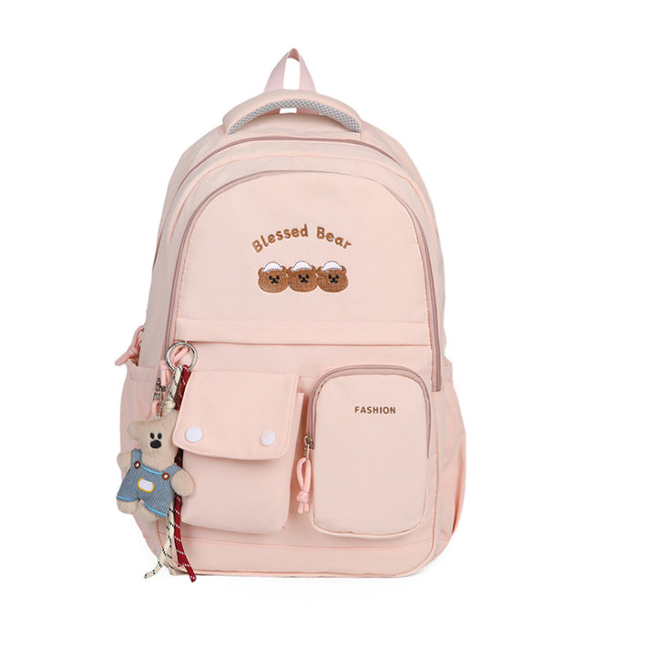 Casual Bear Embellished School Backpack
