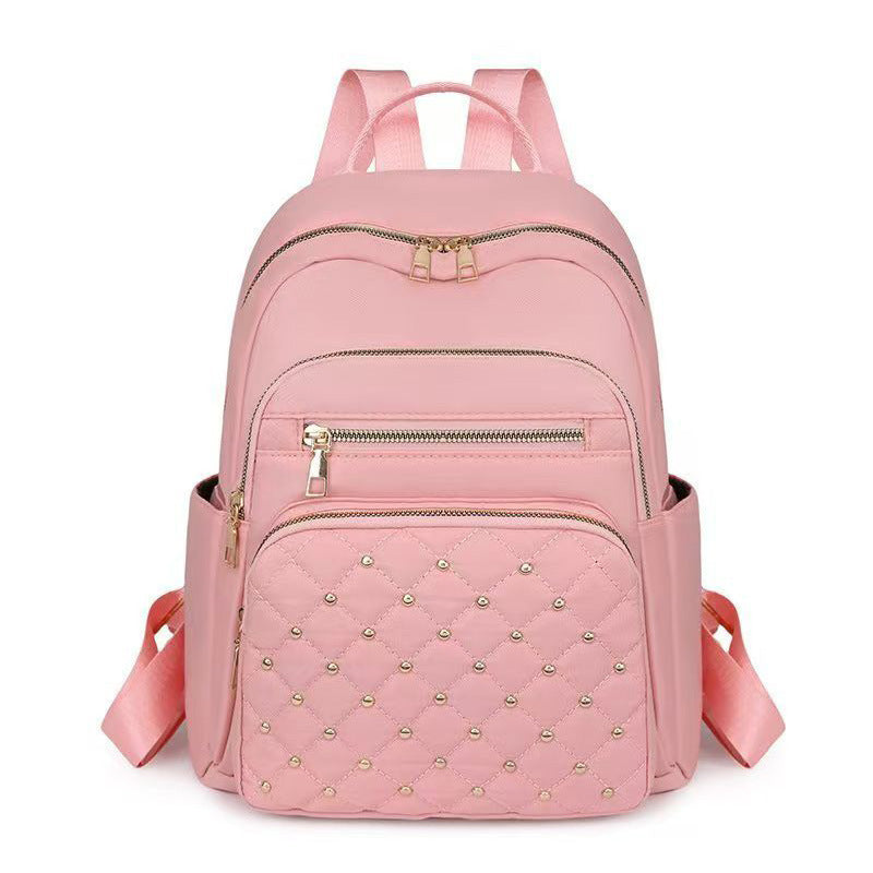 Women's Quilted Backpack with Decorative Studs Kalsten