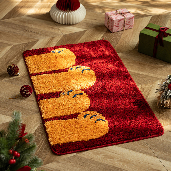 Bath mat with paw print design and extra soft high pile Kalsten