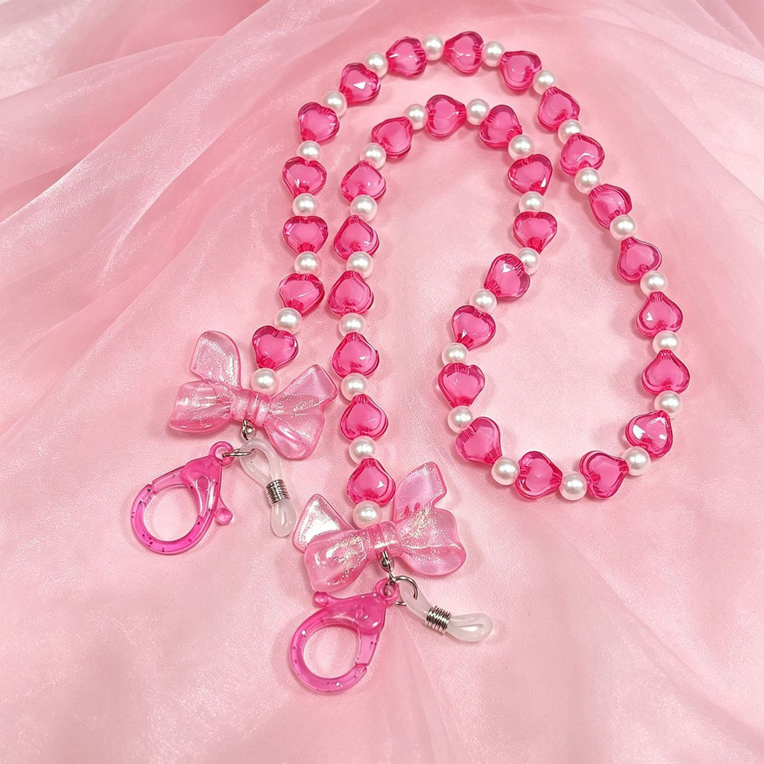 Heart-shaped Beaded Eyewear Chain Kalsten