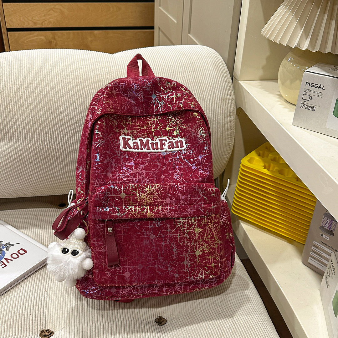 Trendy Casual Backpack with Keychain Kalsten