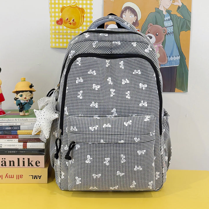 Cute Bow-Embellished Casual Backpack Kalsten