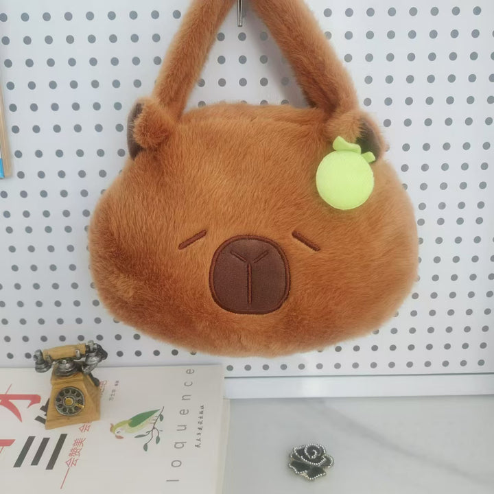Plush Shoulder Bag with Cute Animal Motif Kalsten