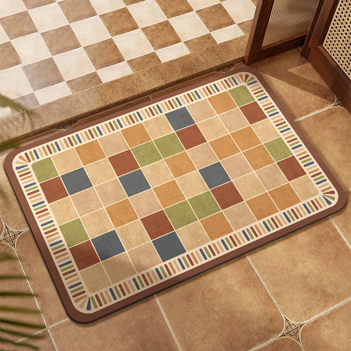 Colorful Patchwork Design Floor Mat Kalsten