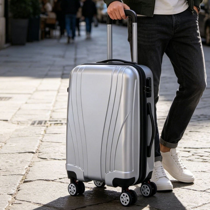 Unisex Compact Hard Shell Rolling Suitcase Kalsten