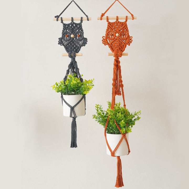 Decorative Macrame Owl Planter Kalsten