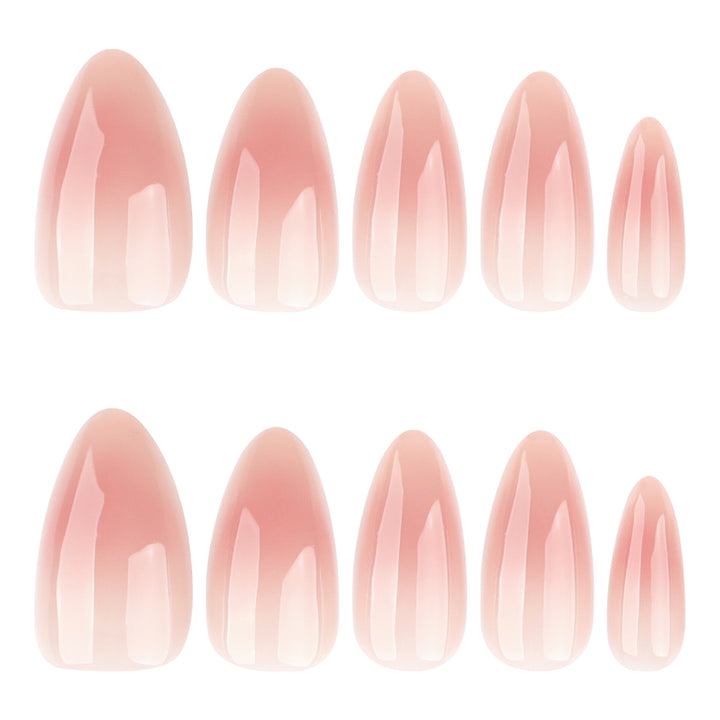 Artful gel nails with elegant tip design Kalsten