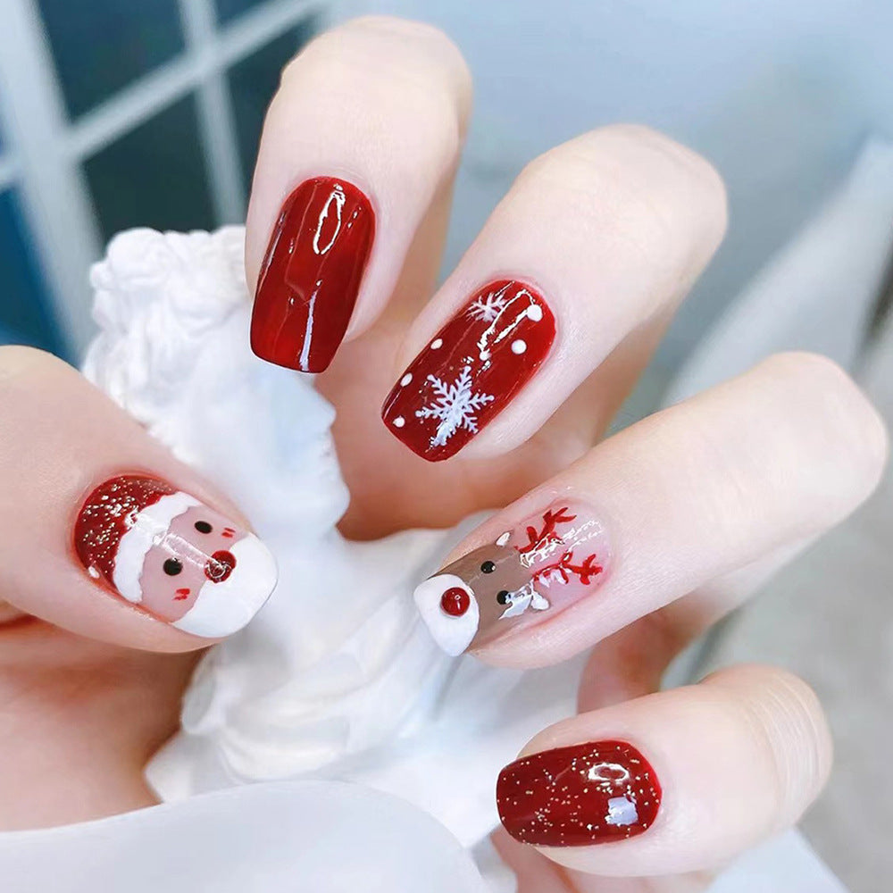 Festive Holiday Themed Press-On Nail Set