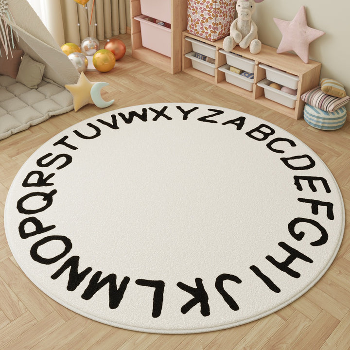 Playful Inspirational Round Area Rug Kalsten