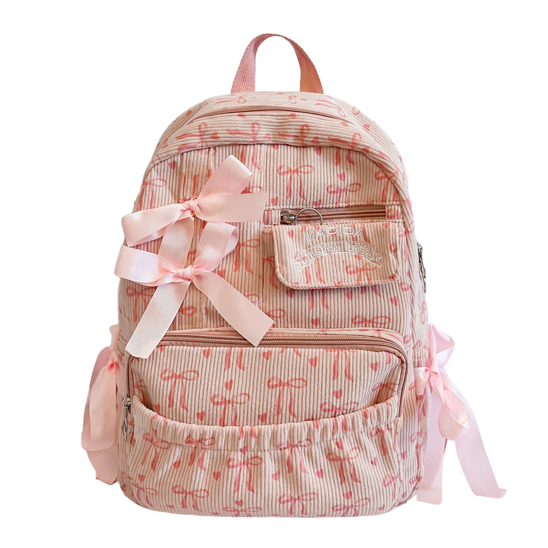 Stylish Ribbed Fabric Backpack Kalsten