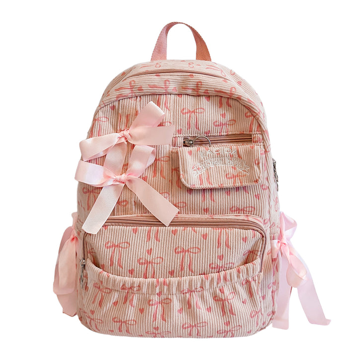 Stylish Ribbed Fabric Backpack Kalsten
